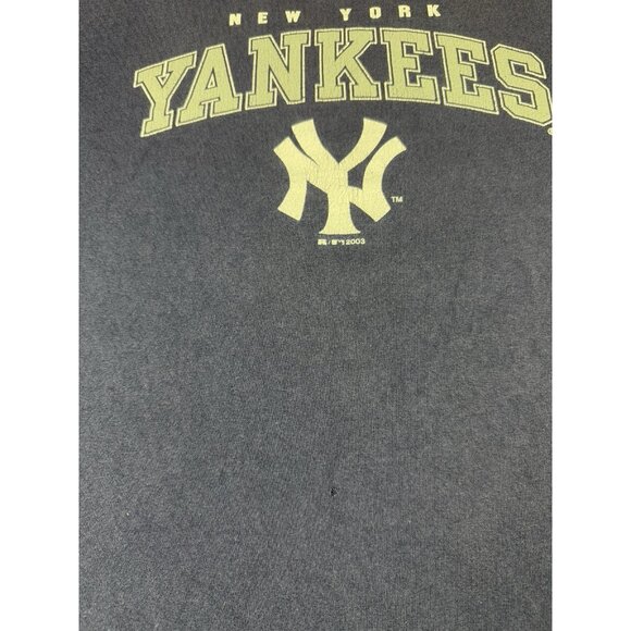 Vintage Y2K New York Yankees Baseball MLB Russell Athletic Youth XL Fade Tee - Picture 8 of 13